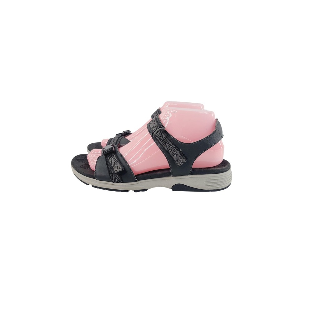 Dansko, Open Toe Synthetic / Leather straps Casual Sandals, Women Size 38 Black.